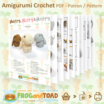 Lapin Rabbit PDF - Amigurumi Crochet Patron / Pattern - FROGandTOAD Créations